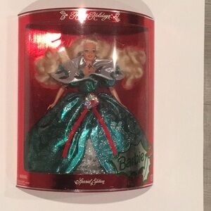 1995 Happy Holidays Barbie Special Edition & Hallmark Holiday Barbie Ornament